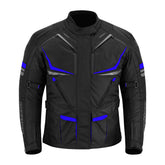 CHAQUETA DE MOTO TEXTILE MZONE NEKMA NEGRO / AZUL