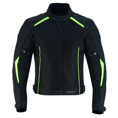 CHAQUETA DE MOTO TEXTIL MZONE ASHTON NEGRO / FlOU SUMMER