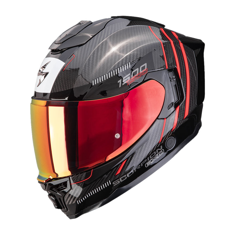 CASCO SCORPION EXO-1500 CARBON AIR ZITY NEGRO / ROJO