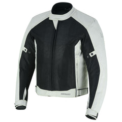 CHAQUETA DE MOTO TEXTIL MZONE ASHTON GRIS SUMMER