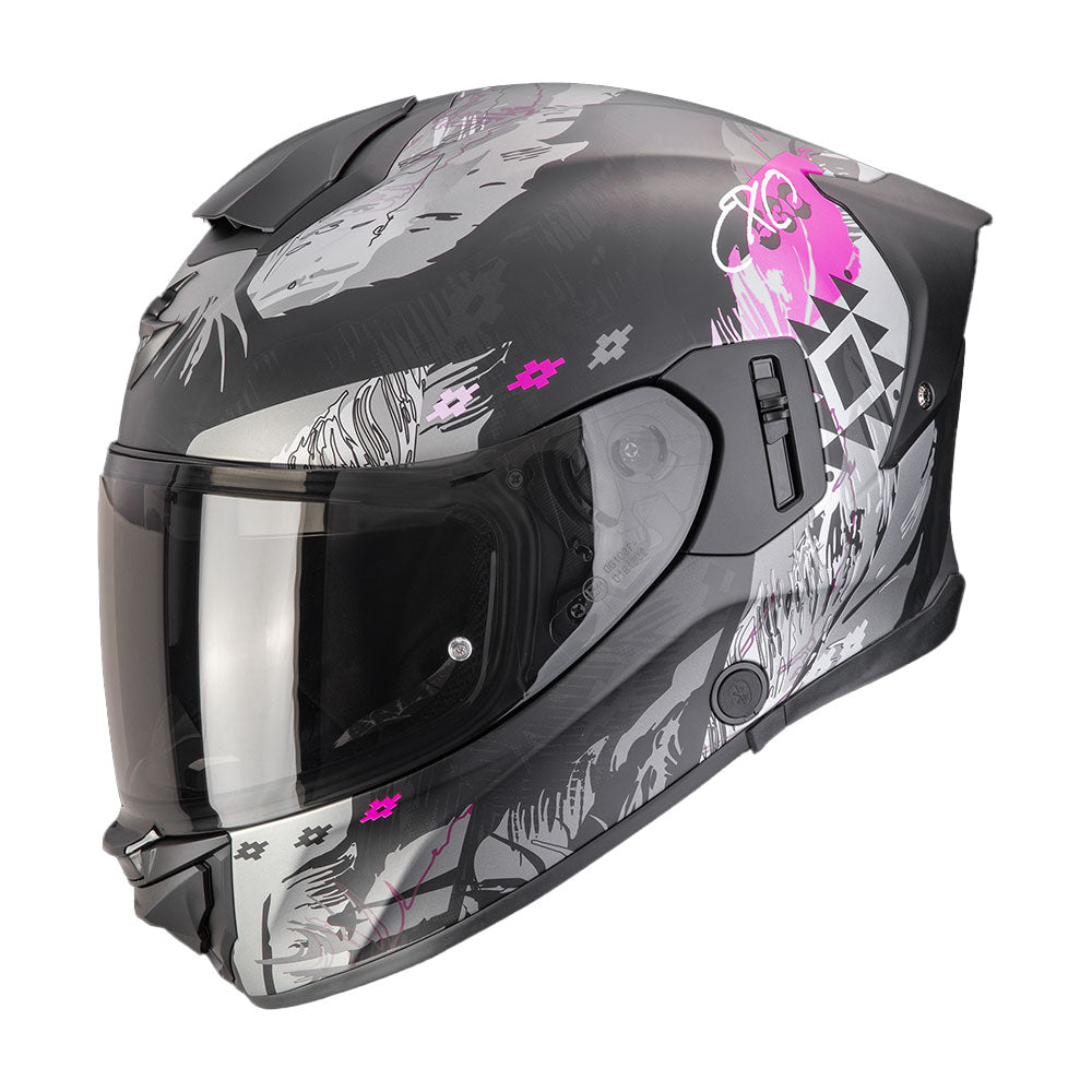 CASCO SCORPION EXO-530 AIR HADJI NEGRO / ROSA