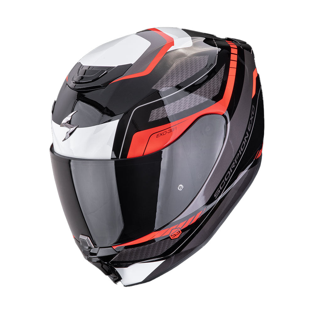 CASCO SCORPION EXO-391 LEO NEGRO / ROJO