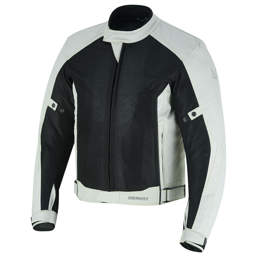 CHAQUETA DE MOTO TEXTIL MZONE ASHTON GRIS SUMMER
