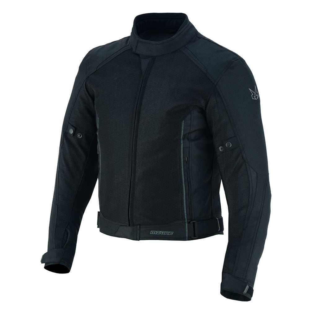 CHAQUETA DE MOTO TEXTIL MZONE ASHTON NEGRO SUMMER