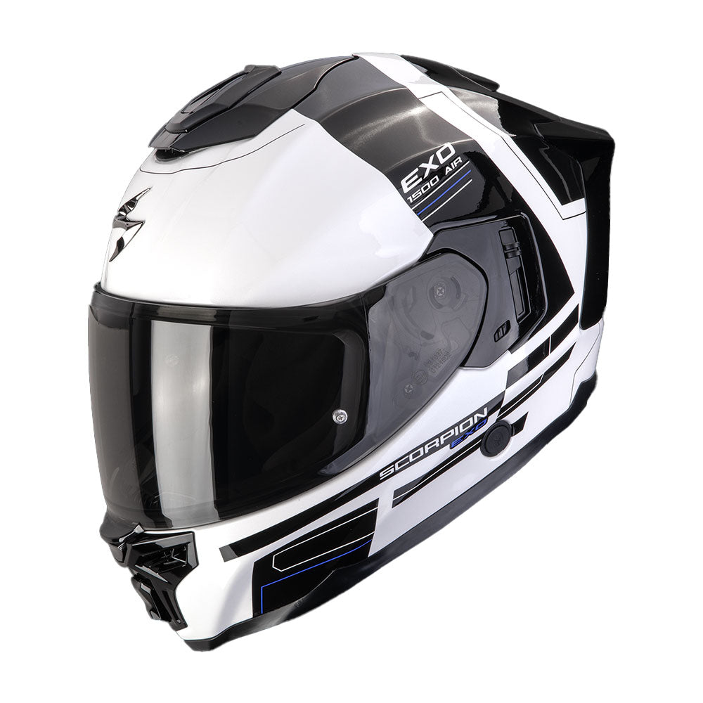 CASCO SCORPION EXO-1500 AIR DUAL BLANCO / NEGRO / AZUL