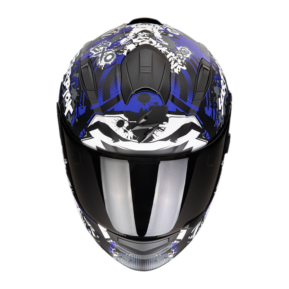 CASCO SCORPION EXO-491 SPECTOR NEGRO / AZUL