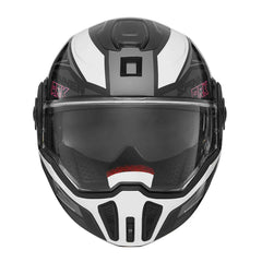 NOX Casco Abatible Premium Spinner ARK Blanco, Rojo y Negro