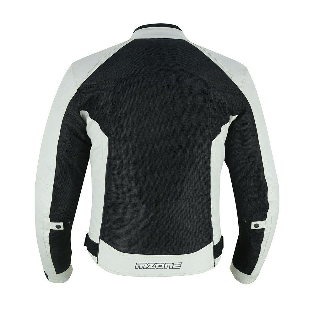 CHAQUETA DE MOTO TEXTIL MZONE ASHTON GRIS SUMMER