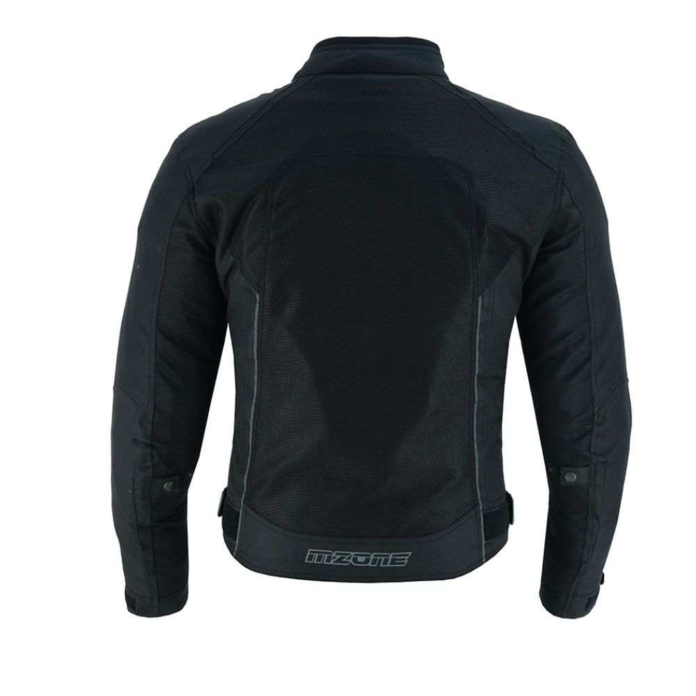 CHAQUETA DE MOTO TEXTIL MZONE ASHTON NEGRO SUMMER