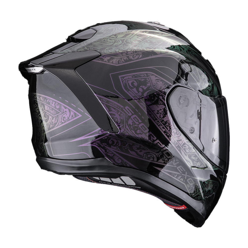 CASCO SCORPION EXO-1500 AIR FANTASY NEGRO / CAMALEÓN