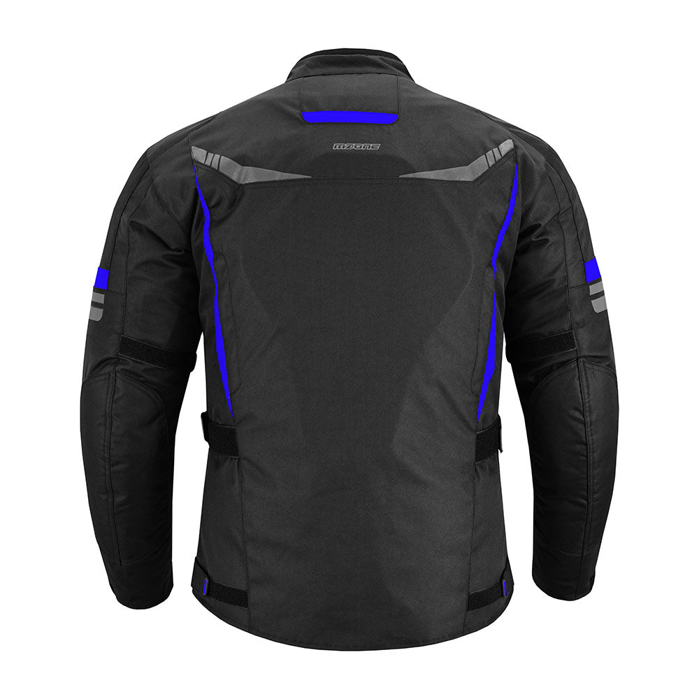 CHAQUETA DE MOTO TEXTIL MZONE NEKMA NEGRO / AZUL