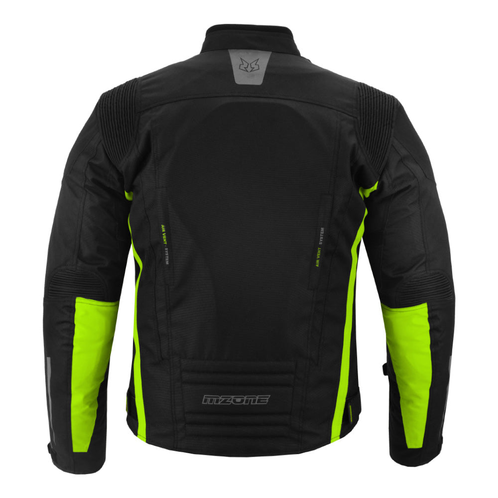 CHAQUETA DE MOTO TEXTIL MZONE VALECO NEGRO