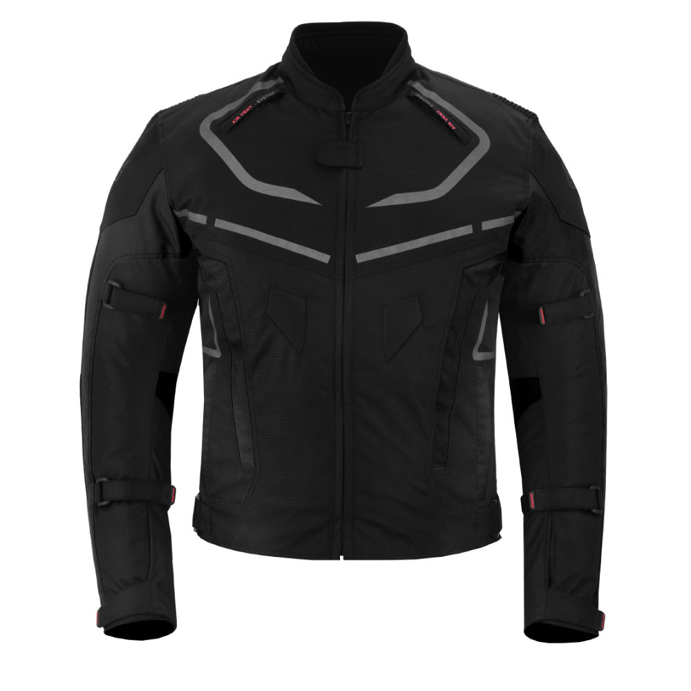 CHAQUETA DE MOTO TEXTIL MZONE VALECO NEGRO