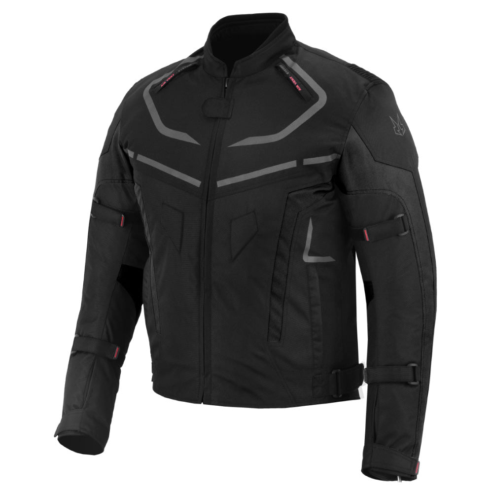 CHAQUETA DE MOTO TEXTIL MZONE VALECO NEGRO