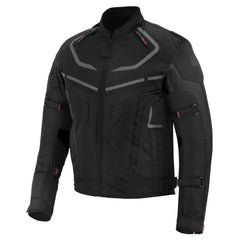 CHAQUETA DE MOTO TEXTIL MZONE VALECO NEGRO