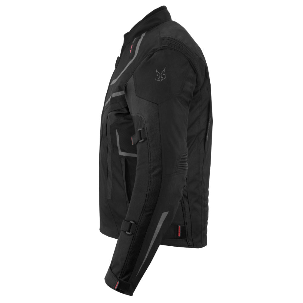 CHAQUETA DE MOTO TEXTIL MZONE VALECO NEGRO