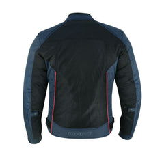 CHAQUETA DE MOTO TEXTIL MZONE ASHTON AZUL SUMMER