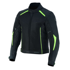 CHAQUETA DE MOTO TEXTIL MZONE ASHTON NEGRO / FlOU SUMMER