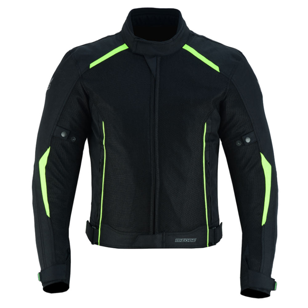 CHAQUETA DE MOTO TEXTIL MZONE ASHTON NEGRO / FlOU SUMMER