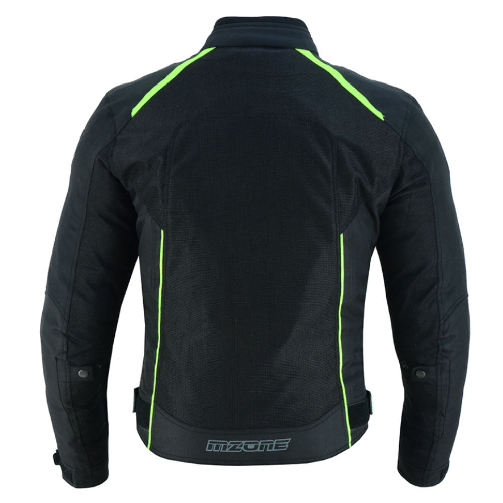 CHAQUETA DE MOTO TEXTIL MZONE ASHTON NEGRO / FlOU SUMMER