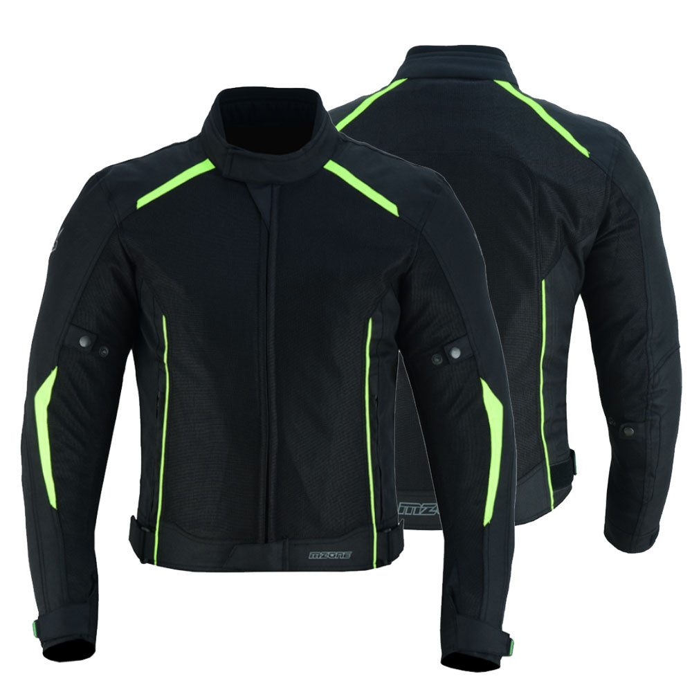CHAQUETA DE MOTO TEXTIL MZONE ASHTON NEGRO / FlOU SUMMER